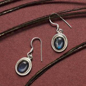 Boucles d&rsquo;oreilles labradorite